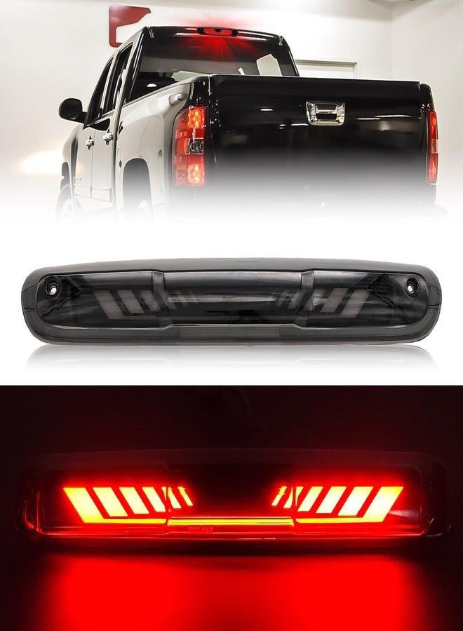 CMVT Auto Third 3rd Brake Light, TIME TUNNEL Sequential LED High Mount Stop Light for 2007-2013 Chevy Silverado/GMC Sierra 1500 2500 3500, 2014 Silverado/Sierra Classic, Rear Center Cab Tail Lamp - Image 1