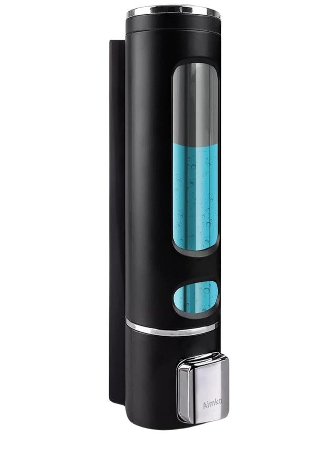 AIMKO 400 ML Wall Mounted Soap Dispenser | ABS Material with Transparent Liquid Indicator, Ideal Hand Wash Dispenser Bottles | Ideal for Wash Basin or Kitchen Sink | Home | Office (Black) - Image 1