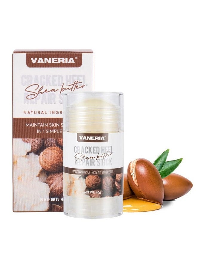 VANERIA Cracked Heel Repair Stick,Heel Balm For Dry Cracked Feet Treatment With Shea Butter & Coconut Oil,Deeply Moisturize & Soften Feet,Exfoliates Dead Skin 40G(Shea Scent) - Image 1