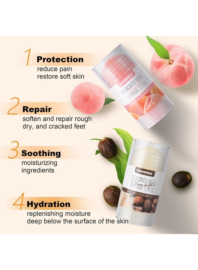 VANERIA Cracked Heel Repair Stick,Heel Balm For Dry Cracked Feet Treatment With Shea Butter & Coconut Oil,Deeply Moisturize & Soften Feet,Exfoliates Dead Skin 40G(Shea Scent) - Image 4