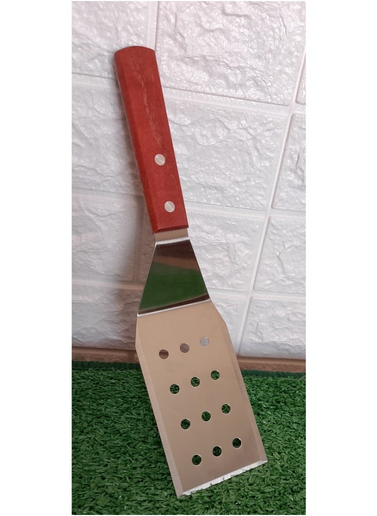 Generic Stainless steel pizza and basbousa carrier with wooden handle  - Image 1