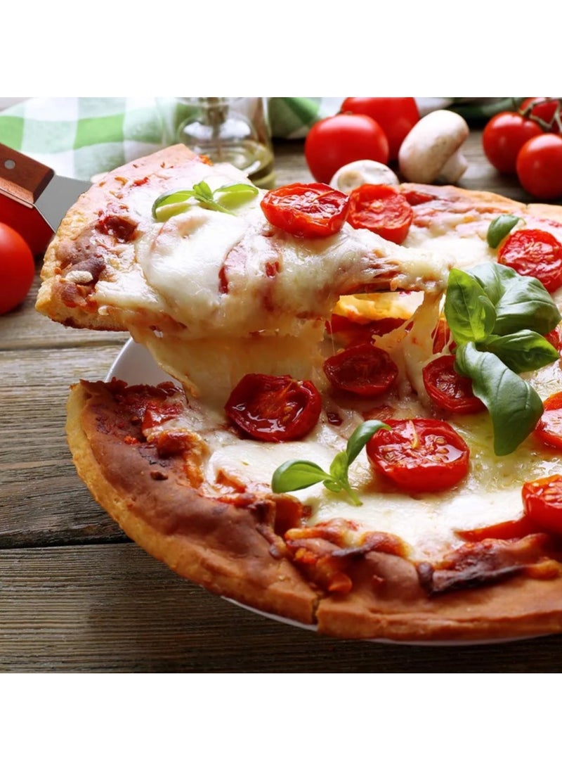 Generic Stainless steel pizza and basbousa carrier with wooden handle  - Image 4
