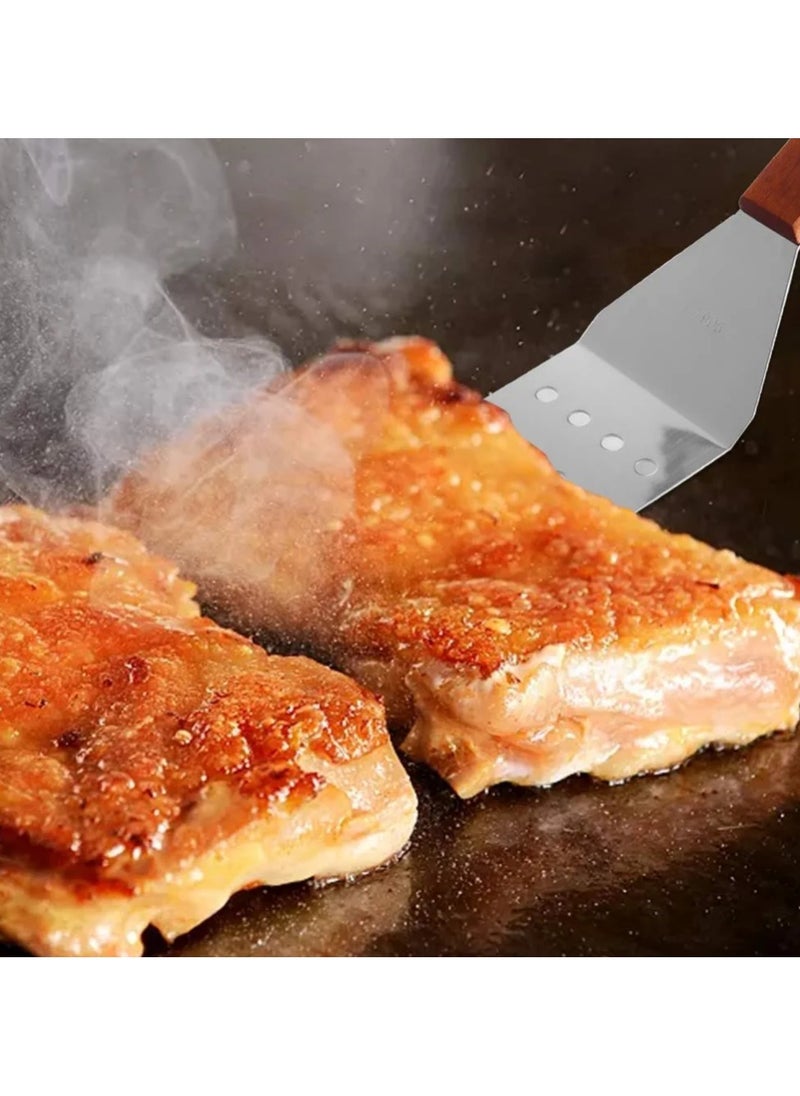 Generic Stainless steel pizza and basbousa carrier with wooden handle  - Image 5
