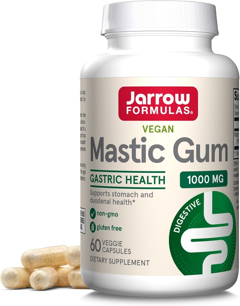Jarrow Formulas Mastic Gum 1000 mg Dietary Supplement for Gastrointestinal Health Support 60 Veggie Capsules 30 Day Supply - Image 1