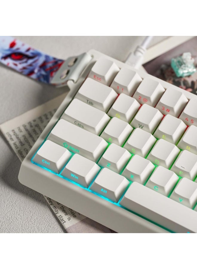MADLIONS Madlions Mad 68 HE Mechanical Gaming Keyboard with Magnetic Switches, 16M Color RGB Lighting, 8000Hz Rapid Switching Technology, 0.02mm Tactile Keys, 68 Keys for FPS Gaming, White  - Image 2