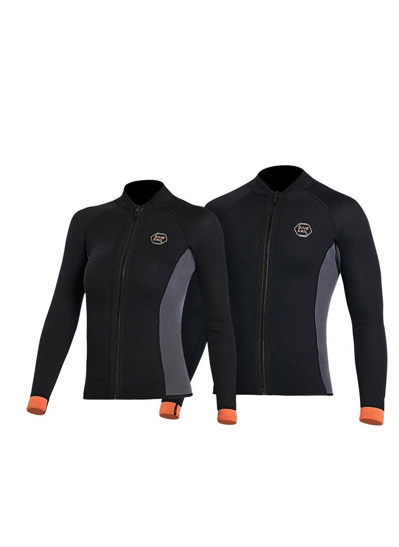 DIVE & SAIL - 3MM Long sleeved Split Body Warm Diving Suit For Snorkeling And Winter Swimming Cold Resistant Surfing Suit - Image 1