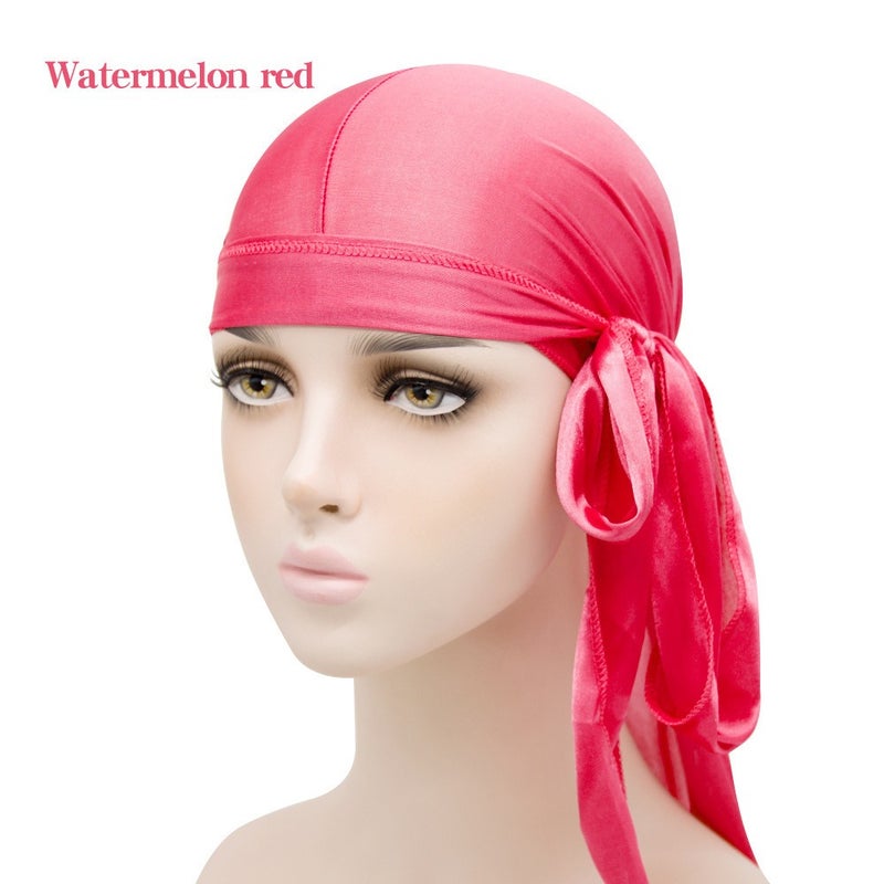 Silky Smooth Durag with Long Tails | Premium Polyester Satin Head Wrap for Men & Women