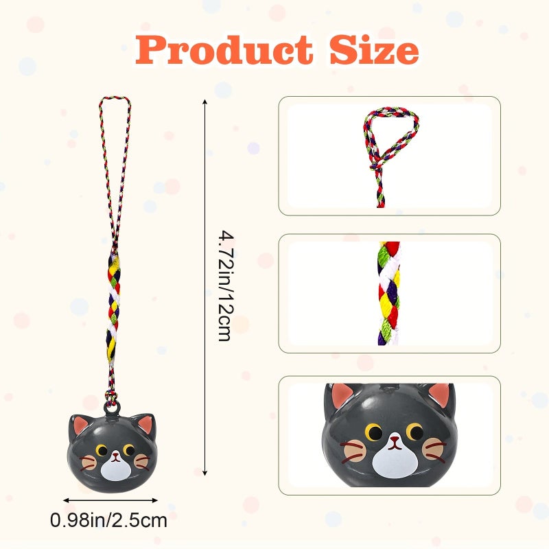 GoodHawks Cartoon Cat Bell Pendant Phone Decoration Backpack Charm - Image 2