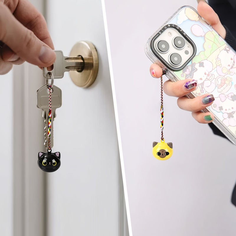 GoodHawks Cartoon Cat Bell Pendant Phone Decoration Backpack Charm - Image 1