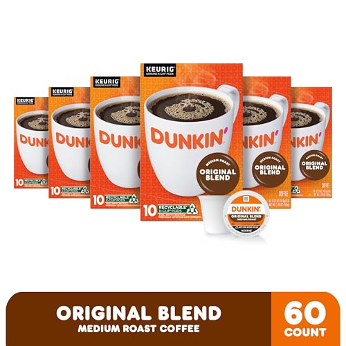 Dunkin Donuts Dunkin Original Blend Coffee Medium Roast KCup Pods Keurig KCup Pods 10 Count Boxes Pack of 6 - Image 5
