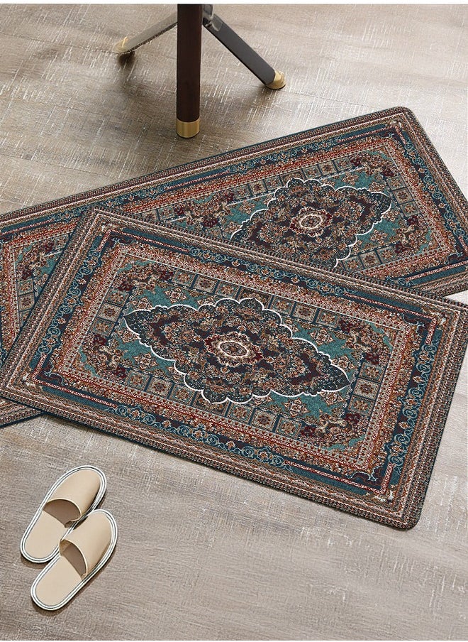 Generic 2 PCS Kitchen Floor Mats Rugs Set, Cushion Floor Carpet, Waterproof, Oil Resistant and Anti-Fatigue PU Standing Mat for Kitchen, Floor, Office, Sink, Laundry 45*75CM+45*120CM  - Image 1