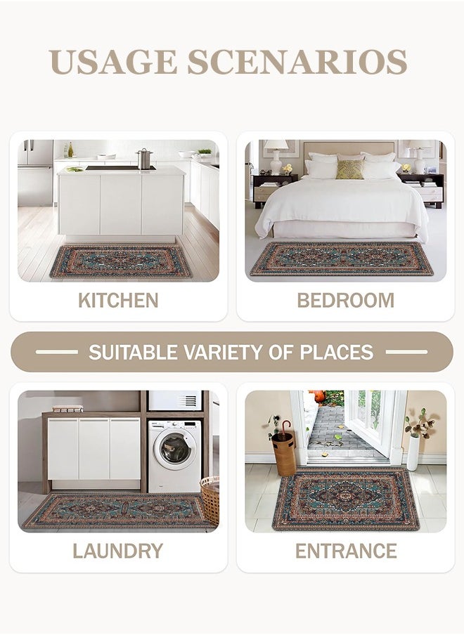 Generic 2 PCS Kitchen Floor Mats Rugs Set, Cushion Floor Carpet, Waterproof, Oil Resistant and Anti-Fatigue PU Standing Mat for Kitchen, Floor, Office, Sink, Laundry 45*75CM+45*120CM  - Image 3