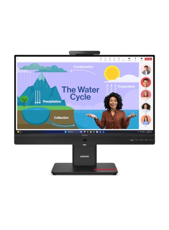 Lenovo ThinkVision T24D-4v 23.8″ FHD USB-C Docking Video Conferencing Monitor, IPS Panel, 5MP Camera, 2*5W Speaker, 64B7UAT1UK black - Image 1