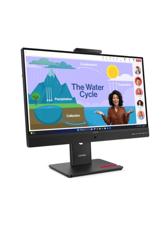 Lenovo ThinkVision T24D-4v 23.8″ FHD USB-C Docking Video Conferencing Monitor, IPS Panel, 5MP Camera, 2*5W Speaker, 64B7UAT1UK black - Image 3