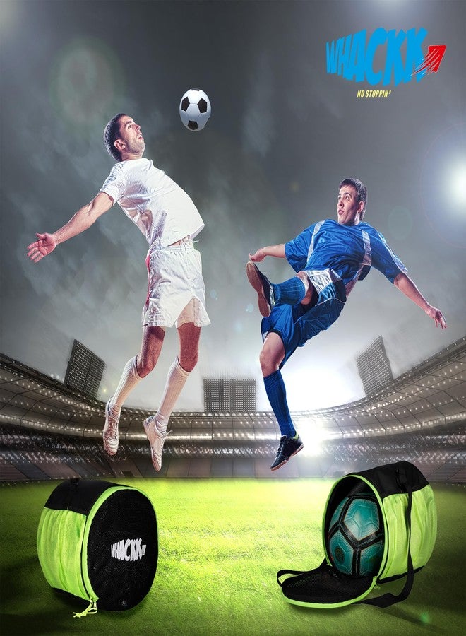 WHACKK Kick Soccer Black Green Football Equipment Bags|Basketball Volleyball Bags |Adjustable Strap Backpack |Ball Bag |Kitbag - Made in India - Image 5