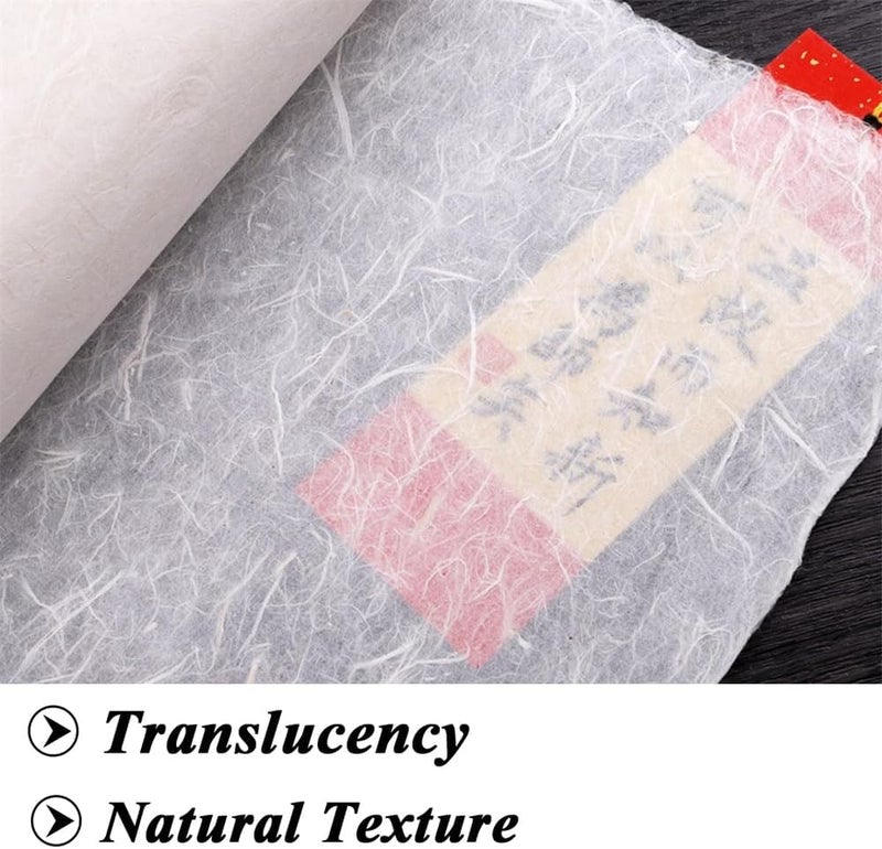 Natural Mulberry Paper Sheets, Handmade Decoupage Tissue, Art Washi for DIY Craft Origami, 50 Sheets 35 x 46 cm - Image 2