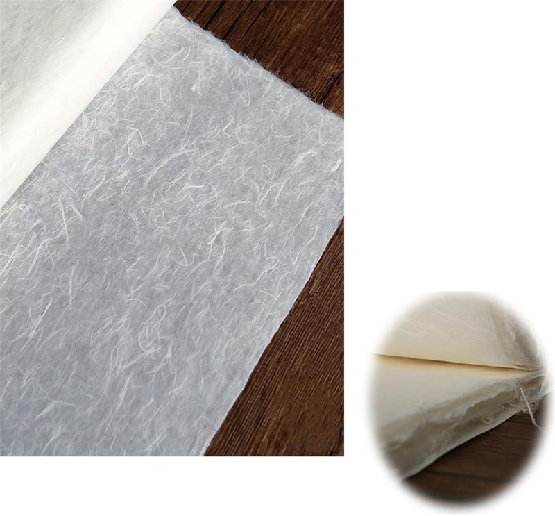Natural Mulberry Paper Sheets, Handmade Decoupage Tissue, Art Washi for DIY Craft Origami, 50 Sheets 35 x 46 cm - Image 1