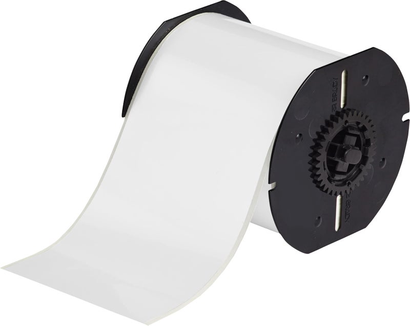 Brady B30C4000595WT 4 W x 100 L B595 White IndoorOutdoor Vinyl Tape For BBP30 BBP31 BBP33 BBP35 BBP37 BradyPrinter i3300 S3000 and S3100 Printers - Image 2