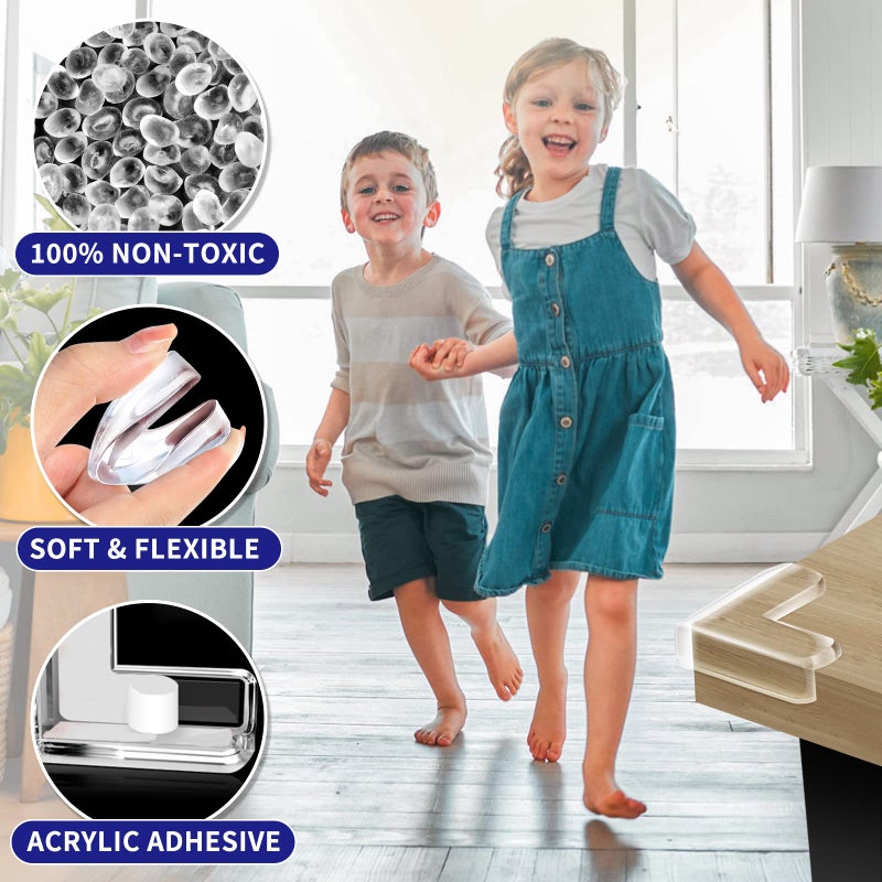 YIIFELL 32 Pack Corner Protector Baby, Table Corner Protectors for Baby Corner Protector Guards Clear Corner Protectors for Furniture Corner Protectors Corner Guards Baby Proof Corner Covers Baby Safety - Image 4