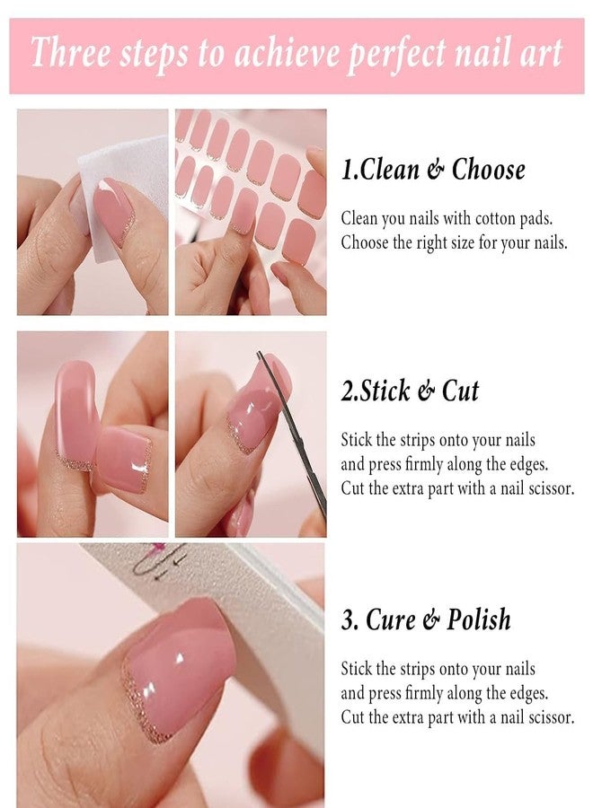 BIRZAR Nail Art Strips Waterproof Non-Toxic Paper Glitter Nail Art Set of 14 Nail Stickers No Glue Required to Stick and just Peel Off to Remove,Nail Art Strips for Girls & Women - Image 2