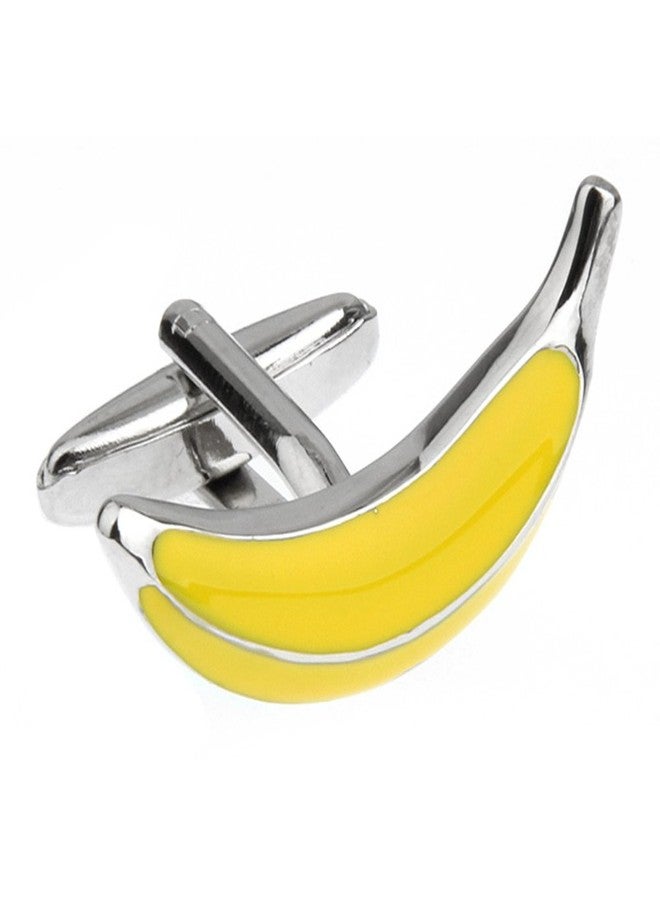 Vcufflinks 3D Bananas Cufflinks Banana Fruit Cuff Links - Image 1