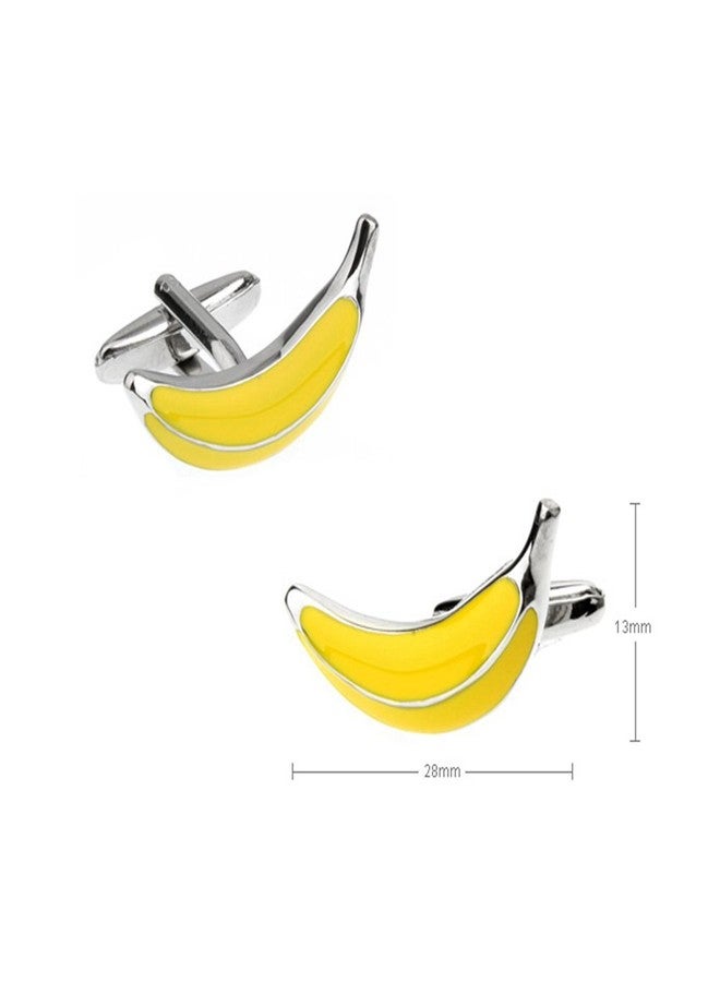 Vcufflinks 3D Bananas Cufflinks Banana Fruit Cuff Links - Image 2