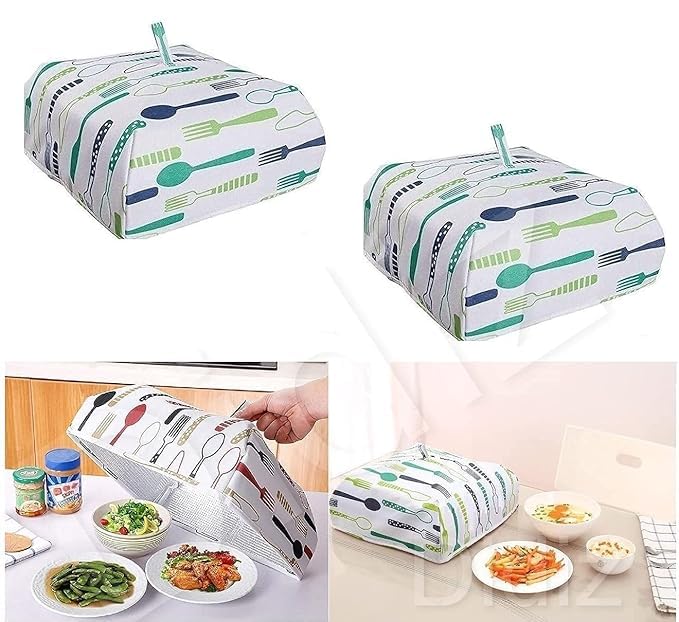 iSTORE Foldable Heat Preservation Food Cover Insulated Keep Warm Vegetable Reusable Aluminum Foil Cover Dishes Insulation Kitchen Nets Anti Fly Mosquito Food Cover - Image 5