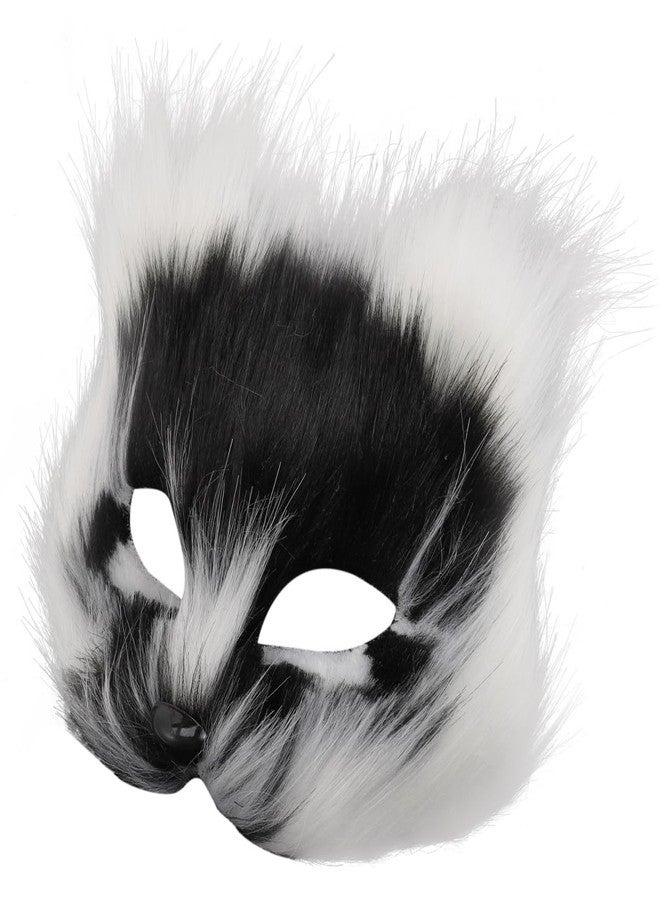 Amosfun Halloween Fox Mask Furry Cat Mask Cosplay Costumes Props Halloween Party Supply 7.48 X 7.48 X 3.54 Inch - Image 1