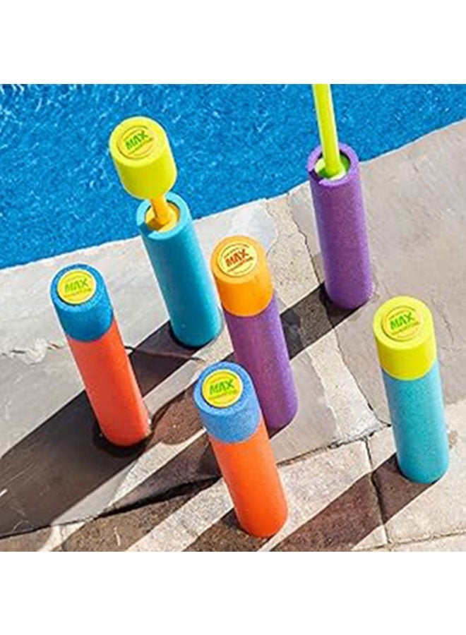 6-Pack Foam Water Blaster Set Water Gun, Multicolor Pool Toys Water Squirter Soaker Gun for Toddlers Summer Swiming Beach Party  - Image 4