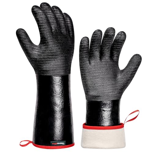 ThermoPro 932°F Heat Resistant BBQ Gloves, 14" Waterproof Oven & Grill Gloves, Oil & Slip-Resistant Neoprene Grill Mitts for BBQ, Fire Pit, Rotisserie, Smoker Accessories Gifts for Men and Women - Image 1