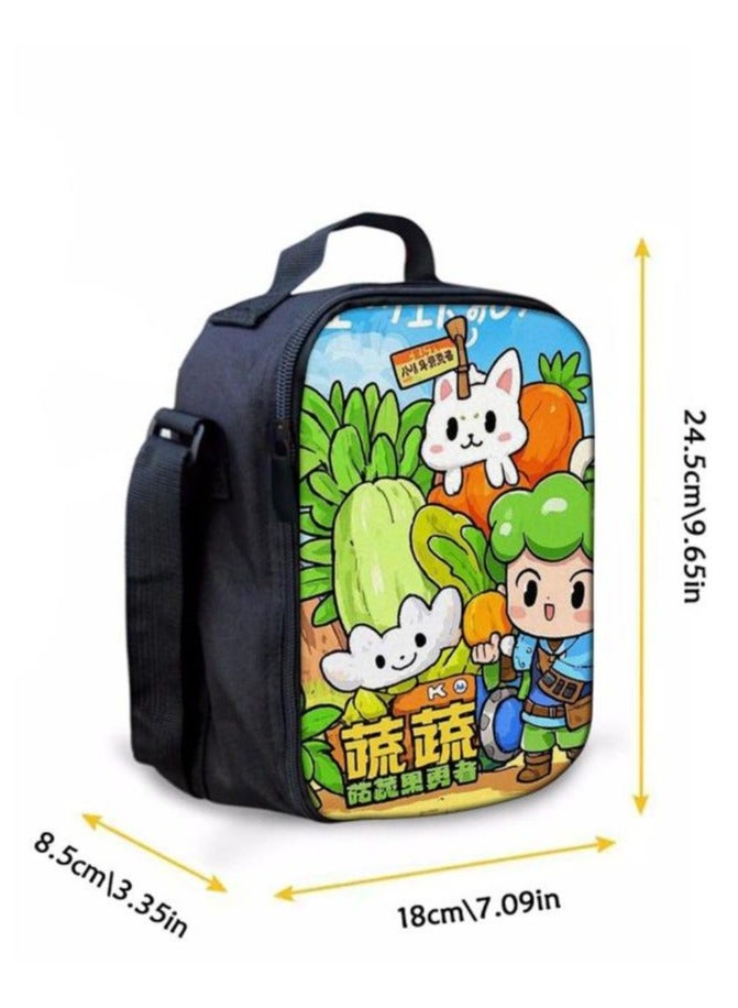 Cartoon three-piece schoolbag with zipper - 106