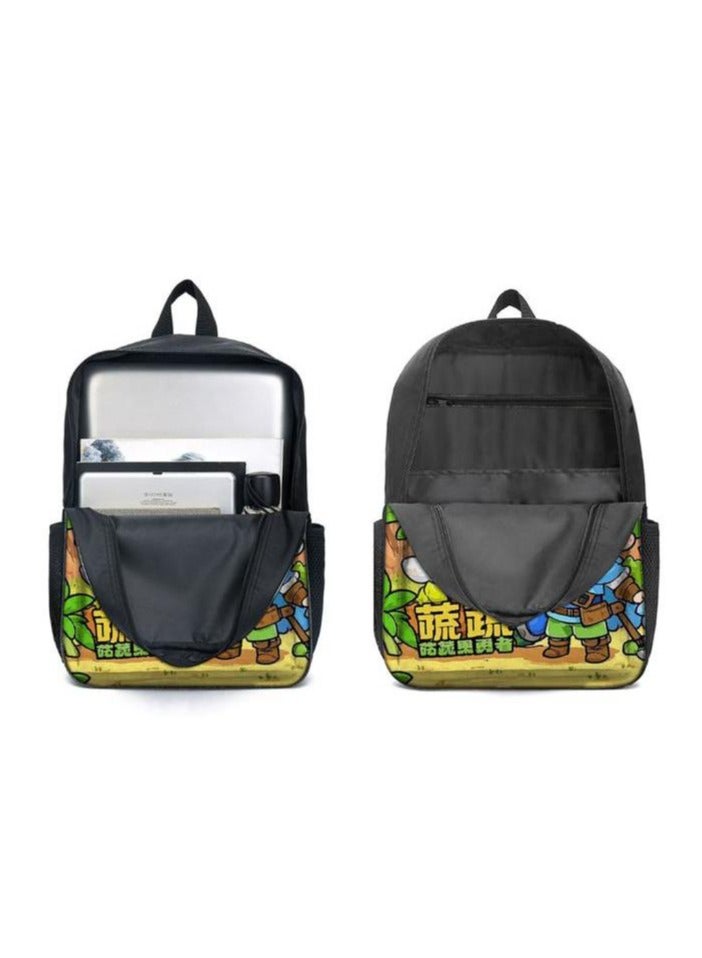 Cartoon three-piece schoolbag with zipper - 106