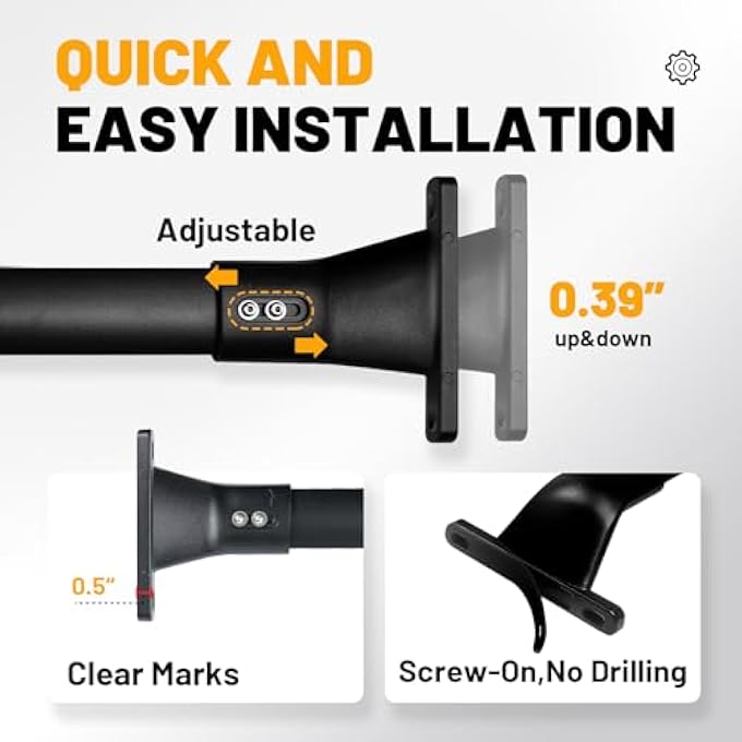 rayihni 220lbs Roof Rack Cross Bars Fit for Chevy Chevrolet Bolt EUV 2022 2023 2024 Bolt-EUV, Heavy Duty Aluminum Crossbar Rooftop Carrier Canoe Kayak Bike Cargo Luggage - Image 3