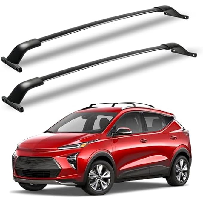 rayihni 220lbs Roof Rack Cross Bars Fit for Chevy Chevrolet Bolt EUV 2022 2023 2024 Bolt-EUV, Heavy Duty Aluminum Crossbar Rooftop Carrier Canoe Kayak Bike Cargo Luggage - Image 2