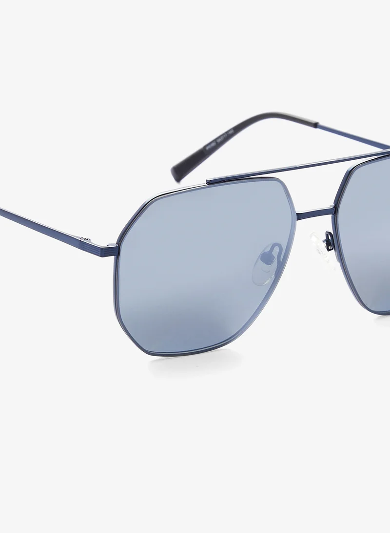 Seventy Five Polarized Lens Square Aviatoe Sunglasses