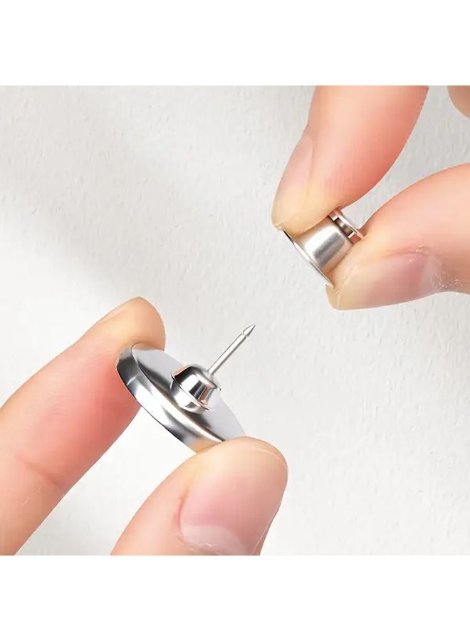 6pcs Modern Metal Magnetic Hooks Set 6 Magnets 6 Buckles Easy Install Wall Hanging Shower Curtains - Image 5