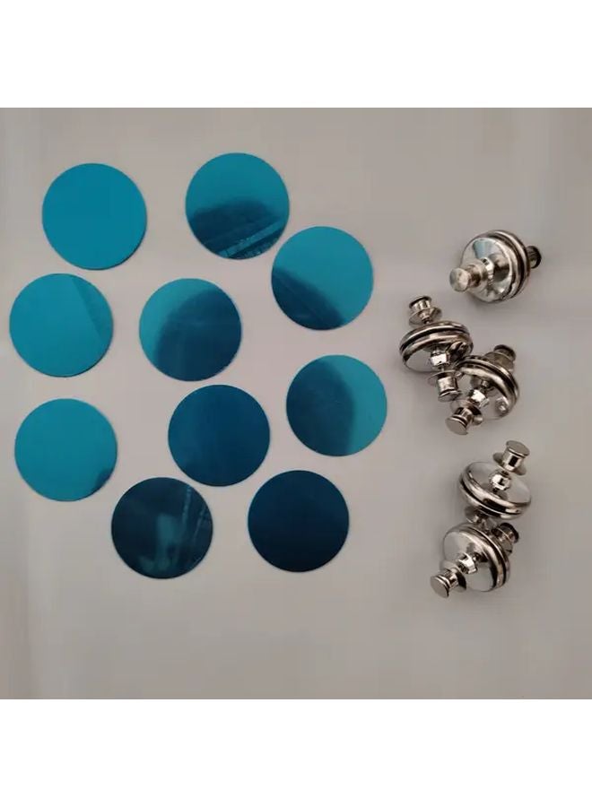 6pcs Modern Metal Magnetic Hooks Set 6 Magnets 6 Buckles Easy Install Wall Hanging Shower Curtains - Image 3