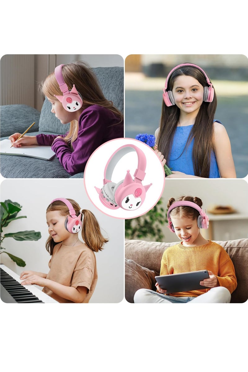 Kuromi Cartoon Wireless Bluetooth Headphones Mic Built-In Kids Gift Box Headset - Image 4