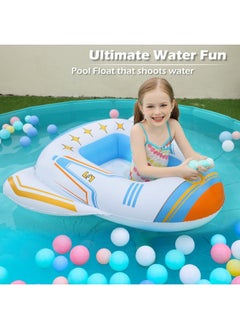 Jasonwell Inflatable Kids Pool Floats - Toddler Pool Floaties Swimming Pool Float With Water Squirt Gun Swim Floaty Rafts Lake Beach Party Pool Toys For Boys Girls Airplane  - Image 1
