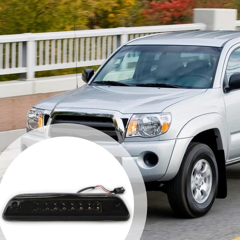 ضوء الفرامل الثالث، مصباح LED عالي التثبيت لموديلات 2005-2015، هيكل أسود، رقم OEM 8157004030، يشمل الأسلاك - Image 3