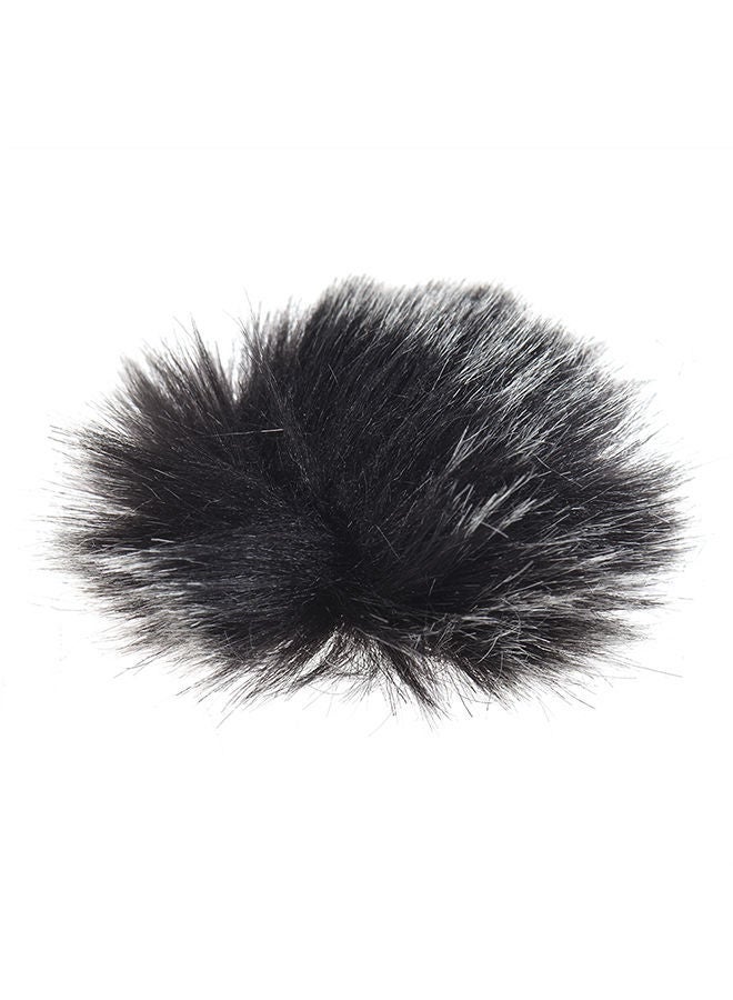 NIBEMINENT 5-Piece Fur Lapel Lavalier Microphone Windshield Set D5435-31 Black - Image 3