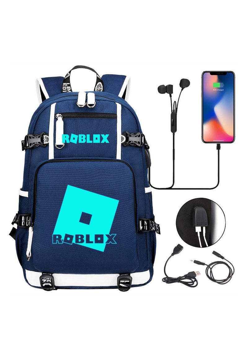 Roblox USB Earphones South Leisure Travel Backpack