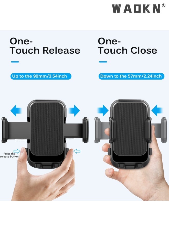 دبليو أيه أو كي أن حامل هاتف السيارة للوحة القيادة / الزجاج الأمامي حامل متنقل للسيارة مع كوب شفط حامل موبايل للسيارة لوحة القيادة حامل سيارة للجوال متوافق مع iPhone 13/14/15 Pro Max Galaxy S23 / S24 Ultra Black - Image 4