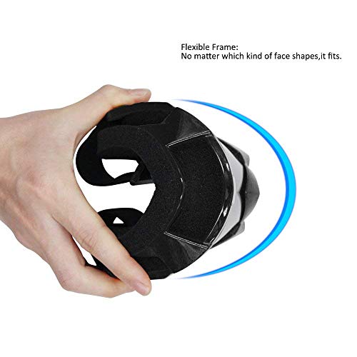 4-FQ Motorcycle Goggles Dirt Bike Goggles Anti UV Safety Goggles Anti Scratch Motocross Goggles Dustproof Motorcycle Glasses Motorbike Goggles for Cycling Riding Climbing Skiing-Sliver Lens - Image 4