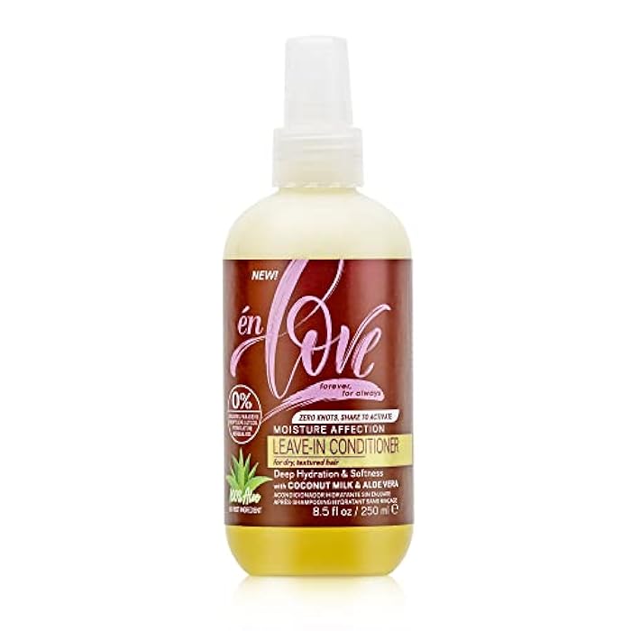 én Love Moisture Crush Leave-In Conditioner & Curl Refresher | Coconut Milk & Aloe Vera for Deep Hydration | Detangles, Adds Moisture, Reduces Frizz | Paraben-Free, Sulfate-Free - Image 1