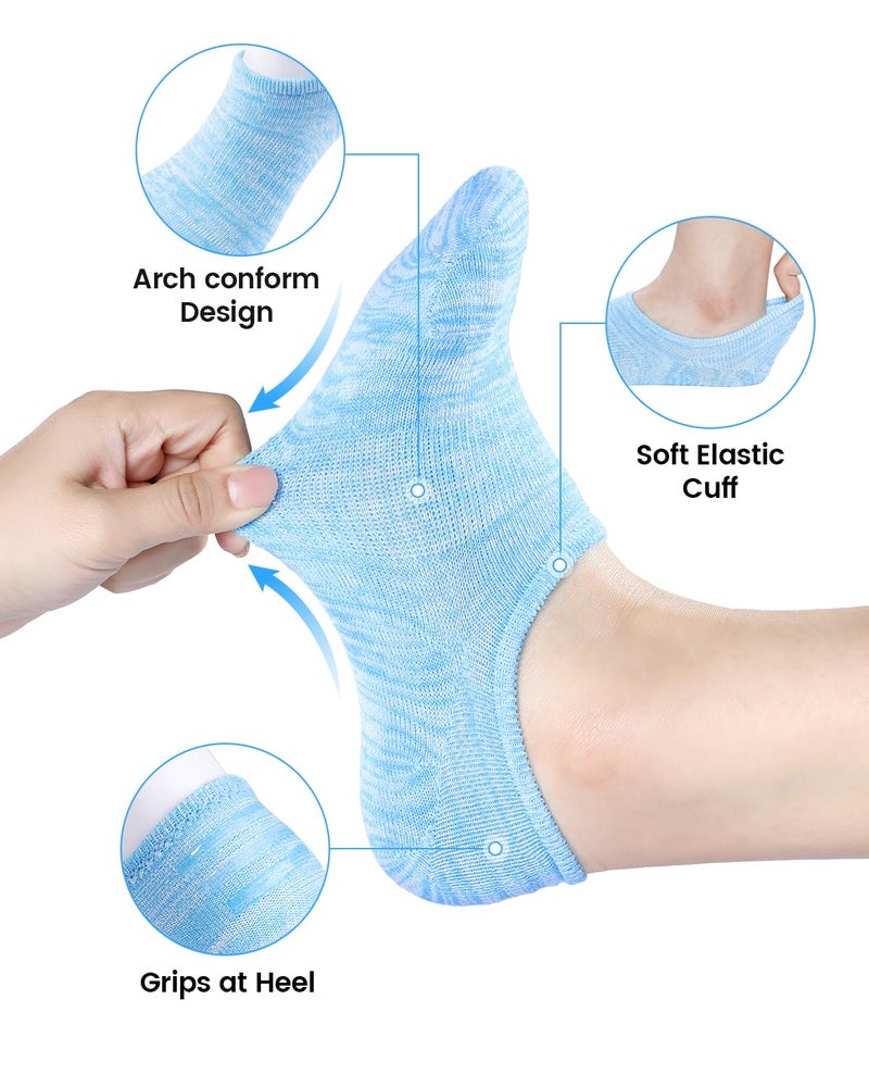 IDEGG No Show Socks Women 10 Pairs Low Cut Anti-Slid Novelty Athletic Casual Invisible Liner Socks - Image 3