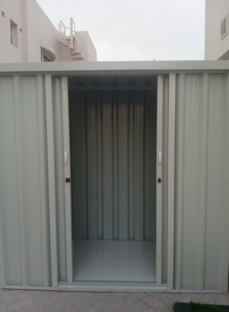 Generic QuadBliss GARDEN STORAGE SHED with  Base | 205cm L x 105cm W x 185cm H | Secure and Durable | Lockable Design | Rust and Water-Resistant/Sliding door.  - Image 4
