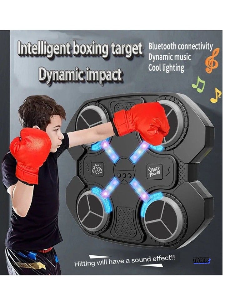 TIGER آلة الملاكمة الموسيقية – مدرب ملاكمة مع مقاومة تأثير تصل إلى 200 كجم، جهاز تدريب هدف حائطي للبالغين والأطفال، معدات تمرين منزلية لتحسين التدريب - Image 1