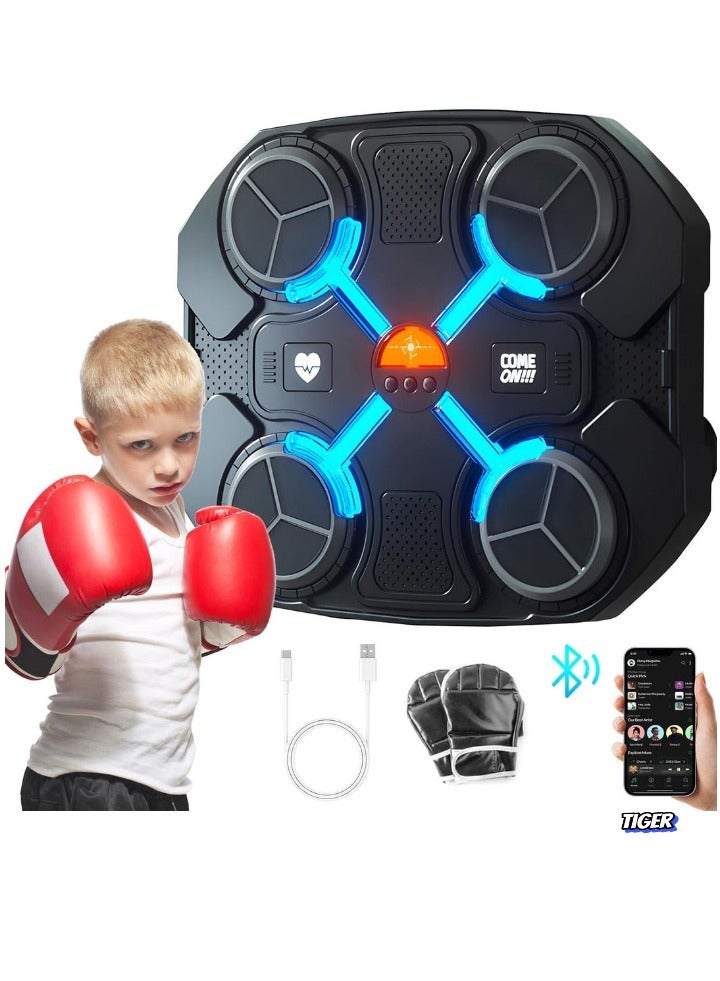 TIGER آلة الملاكمة الموسيقية – مدرب ملاكمة مع مقاومة تأثير تصل إلى 200 كجم، جهاز تدريب هدف حائطي للبالغين والأطفال، معدات تمرين منزلية لتحسين التدريب - Image 2