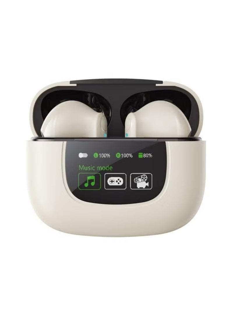Monster Monster XKT20 Wireless Bluetooth Earbuds Gaming Headphones Deep Bass Low Latency Game Headset with Built-in Microphone Noise Canceling Ivory  - Image 3